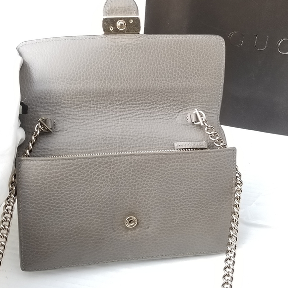 GUCCI WALLET ON CHAIN INTERLOCKING GG DOLLAR CALFSKIN Leather - Picture 13 of 16